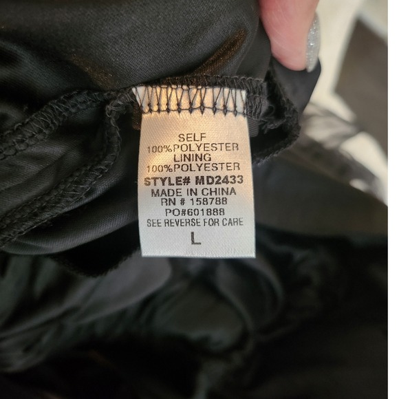 NWT MABLE Women's Large Strapless Black Tiered Tulle Cocktail Dress Mini Party - Picture 9 of 9